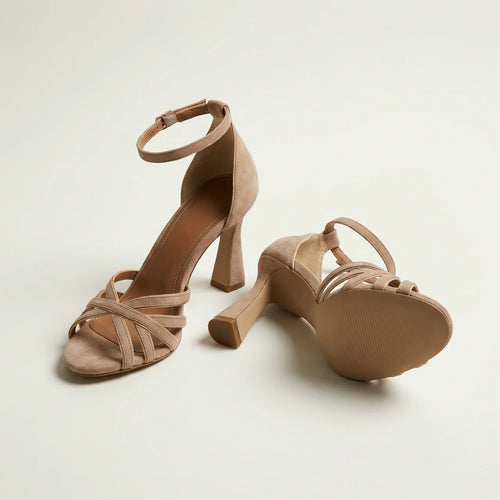 Hushmode - Elegant Cross-Strap Block Heels