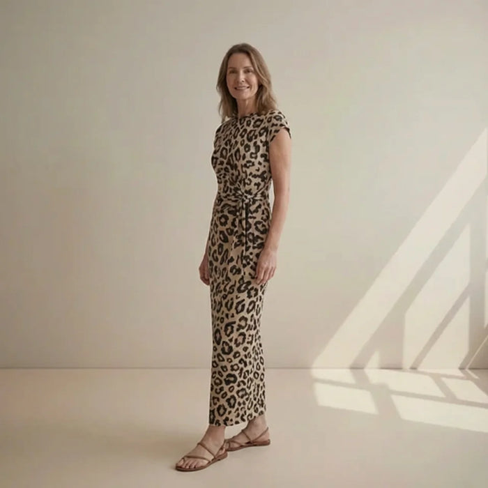 Hushmode - Leopard Print Maxi Dress