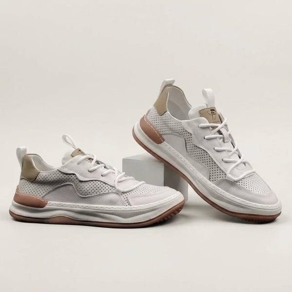 Hushmode - Perforated Leather Sneakers