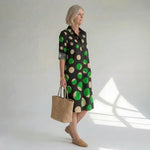 Hushmode - Polka Dot Midi Shirt Dress 2