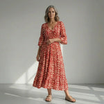 Hushmode - V-neck long dress 1