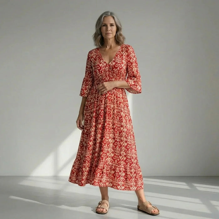 Hushmode - V-neck long dress