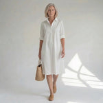 Hushmode - Minimal Elegance Midi Shirt Dress 4