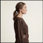 Hushmode - Textured Knit Belted Mini Dress 4
