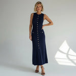 Hushmode - Golden button knit dress 1