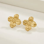Hushmode - 18K Gold Flower Earrings 1