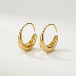 Hushmode - Classic Drop Hoop Earrings 1