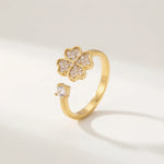 Hushmode - Spinning four-leaf clover ring 1