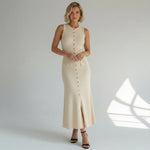 Hushmode - Golden button knit dress 6