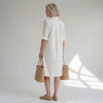 Hushmode - Minimal Elegance Midi Shirt Dress 5