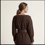 Hushmode - Textured Knit Belted Mini Dress 3
