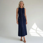Hushmode - Golden button knit dress 4