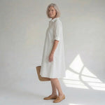 Hushmode - Minimal Elegance Midi Shirt Dress 3