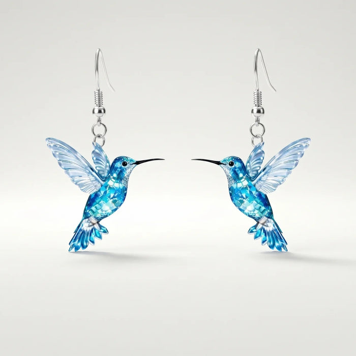 Hushmode - Acrylic hummingbird earrings