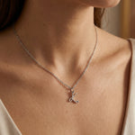 Hushmode - Silver Letter Heart Necklace 2