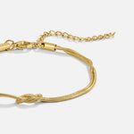 Hushmode - Knotted Gold Chain Bracelet 4