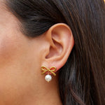 Hushmode - Bow Pearl Earrings 3