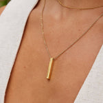 Hushmode - Lala Gold Bar Necklace 2
