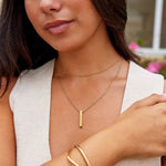 Hushmode - Lala Gold Bar Necklace 5