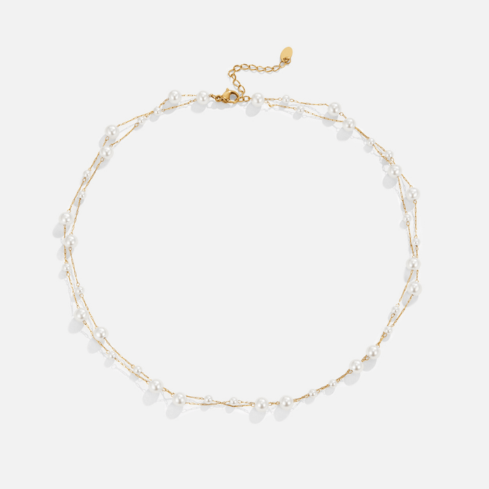 Hushmode - Layered Tori Pearl Necklace