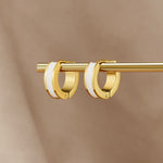 Hushmode - White Hoop Earrings 4