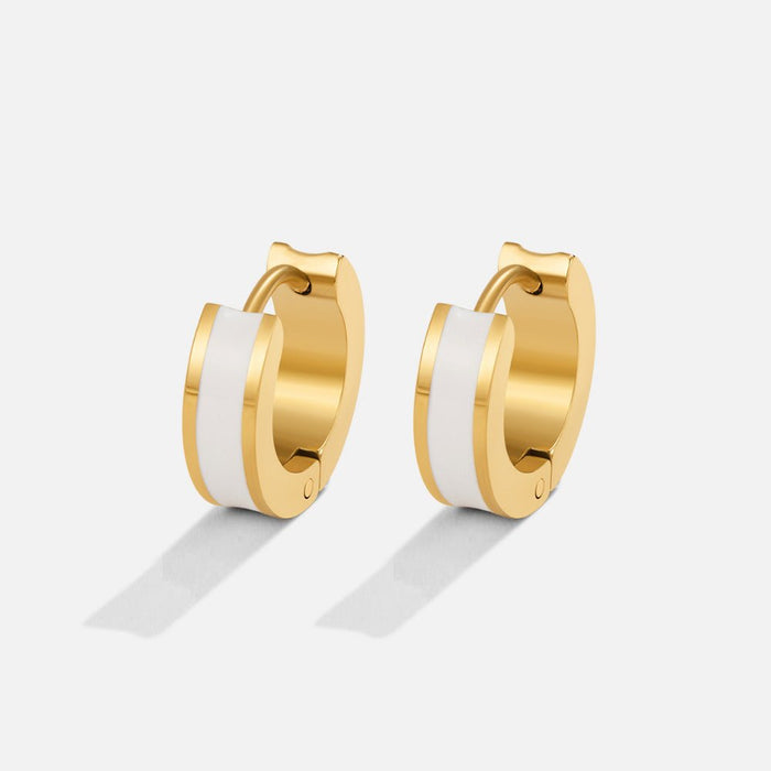 Hushmode - White Hoop Earrings