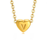 Hushmode - Letter Heart Necklace 27