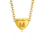 Hushmode - Letter Heart Necklace 18