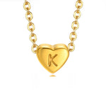 Hushmode - Letter Heart Necklace 15