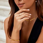 Hushmode - Crystal Gold Vine Ring 5