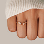 Hushmode - Crystal Gold Vine Ring 4