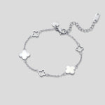 Hushmode - Lucia Silver Clover Bracelet 1