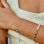 Hushmode - Lucia Silver Clover Bracelet 5