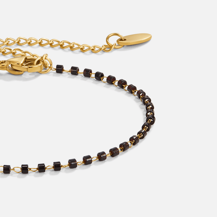 Hushmode - Maisie Black Bead Bracelet
