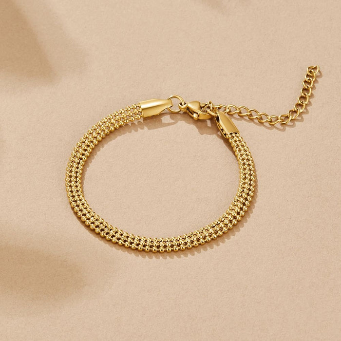 Hushmode - Milan Gold Beaded Chain Bracelet