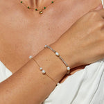 Hushmode - Moonstone & Pearl Bead Bracelet 8