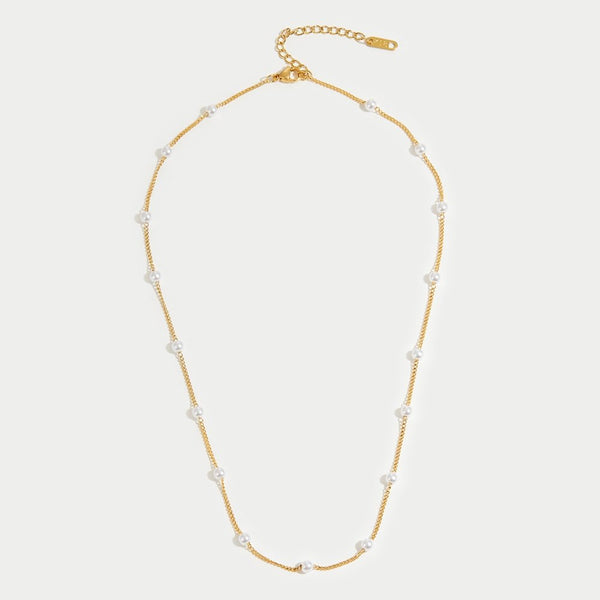 Hushmode - Pearl 18K Gold Necklace
