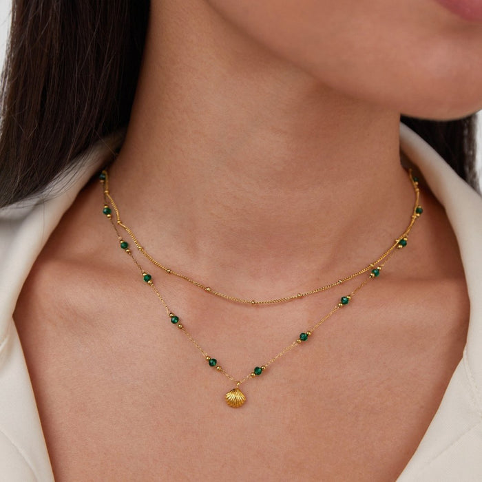 Hushmode - Ocean Lover Shell & Bead Necklace Set