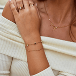 Hushmode - Onyx & White Stone Bracelet 8
