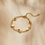 Hushmode - Onyx & White Stone Bracelet 6