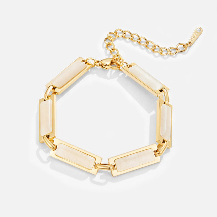 Hushmode - Opal Gold Baguette Bracelet