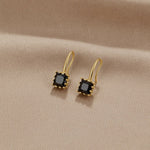 Hushmode - Piper Black Crystal Drop Earrings 3