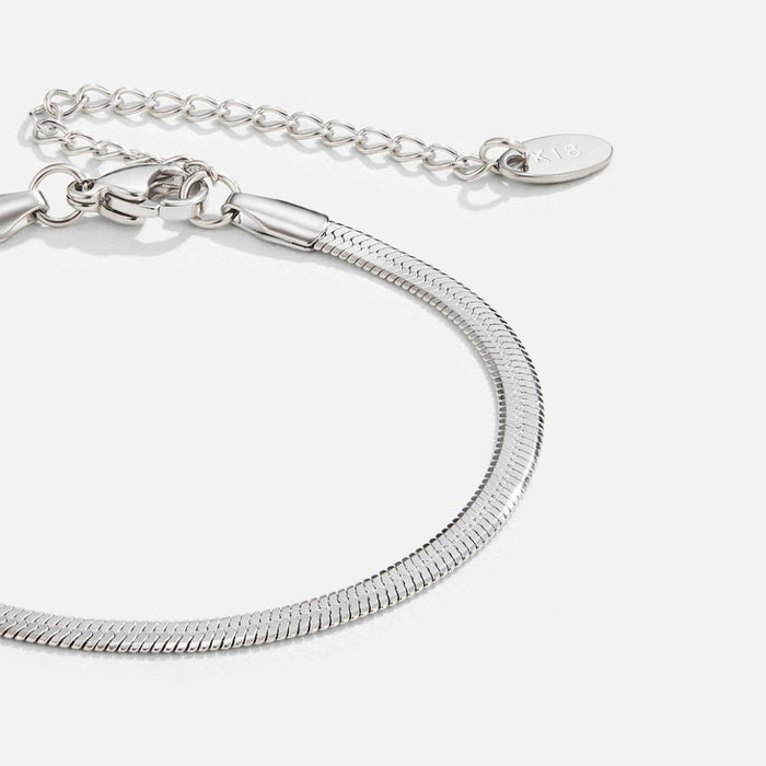 Hushmode - Sarya Snake Chain Silver Bracelet