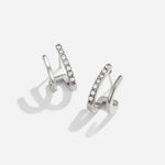 Hushmode - Silver & Crystal Claw Earrings 1
