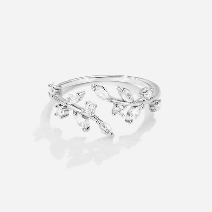 Hushmode - Silver Crystal Vine Ring