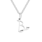 Hushmode - Silver Letter Heart Necklace 8