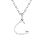 Hushmode - Silver Letter Heart Necklace 9