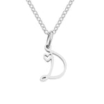 Hushmode - Silver Letter Heart Necklace 10