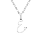 Hushmode - Silver Letter Heart Necklace 11
