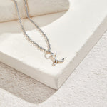 Hushmode - Silver Letter Heart Necklace 3